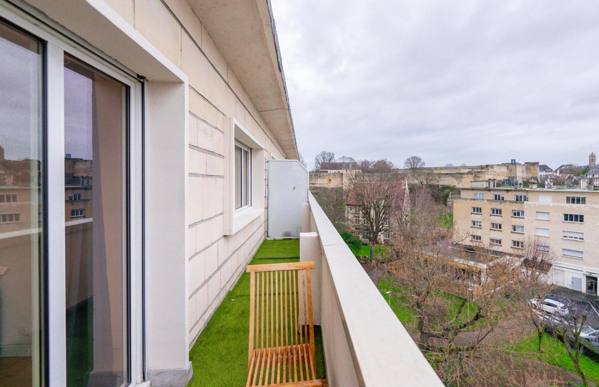 Appt Premium Centre Chateau Terrasse 2 Chambres 6P Vue Exceptionnelle Caen Dış mekan fotoğraf